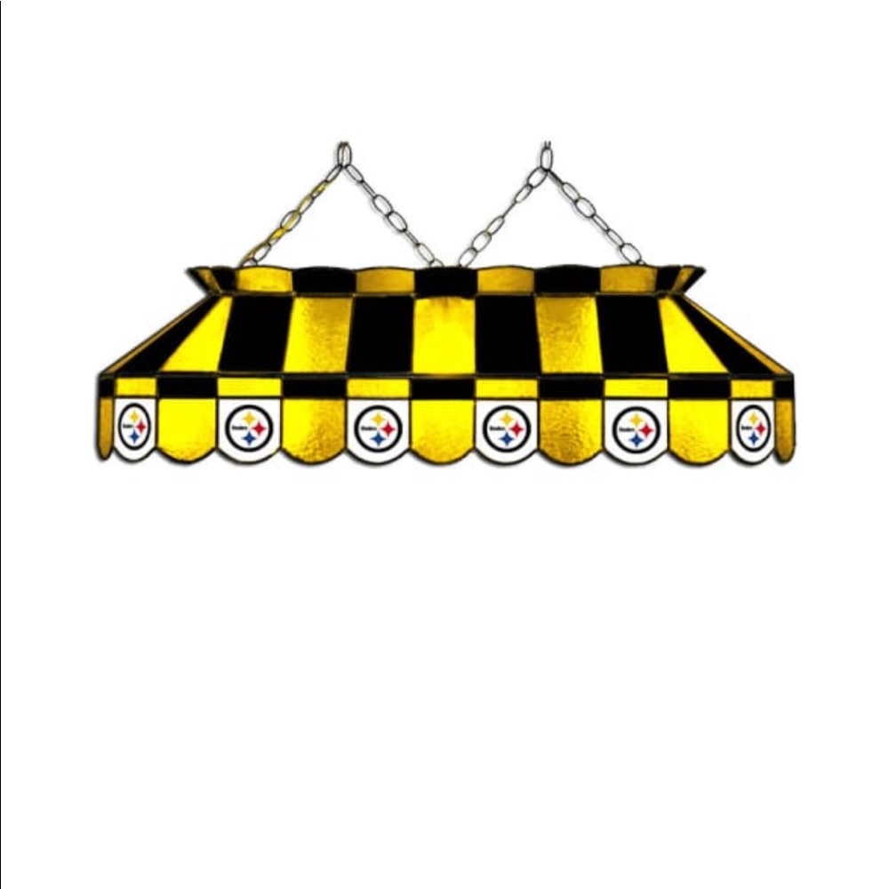 Pittsburgh Steelers stained glass 40” billiards light